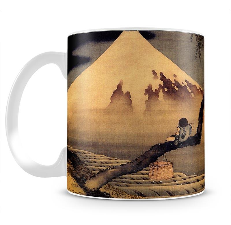 Boy in front of Fujiama by Hokusai Mug - Canvas Art Rocks - 2