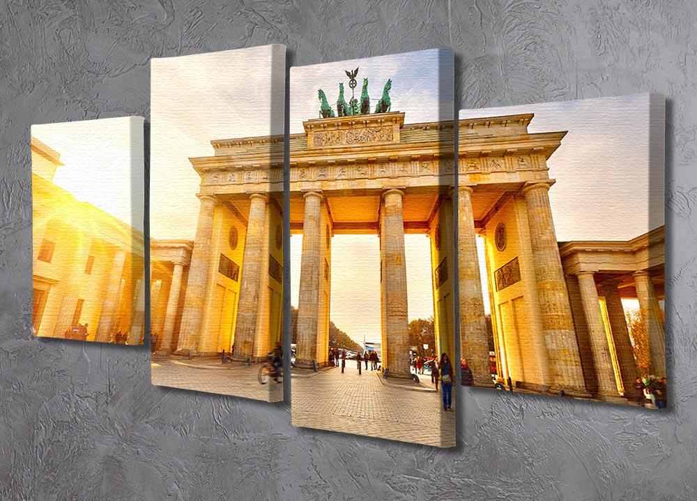Brandenburg gate at sunset 4 Split Panel Canvas - Canvas Art Rocks - 2
