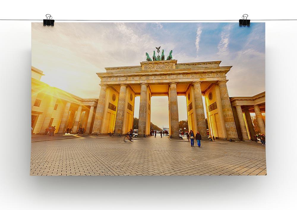 Brandenburg gate at sunset Canvas Print or Poster - Canvas Art Rocks - 2