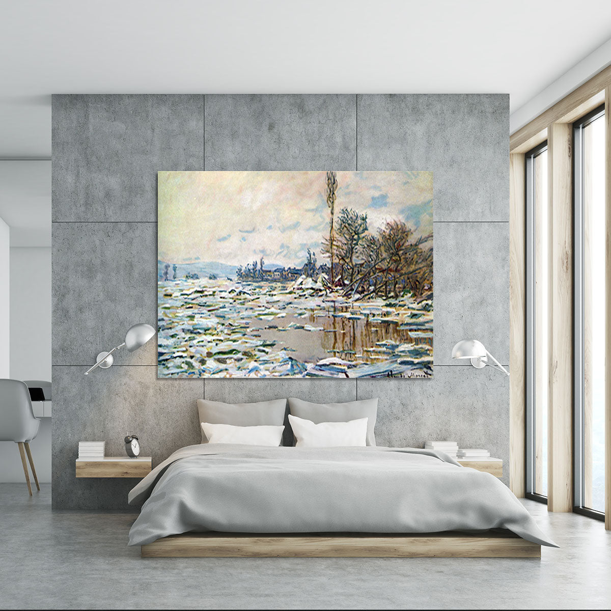 Break Up of Ice by Monet Canvas Print or Poster - Canvas Art Rocks - 5