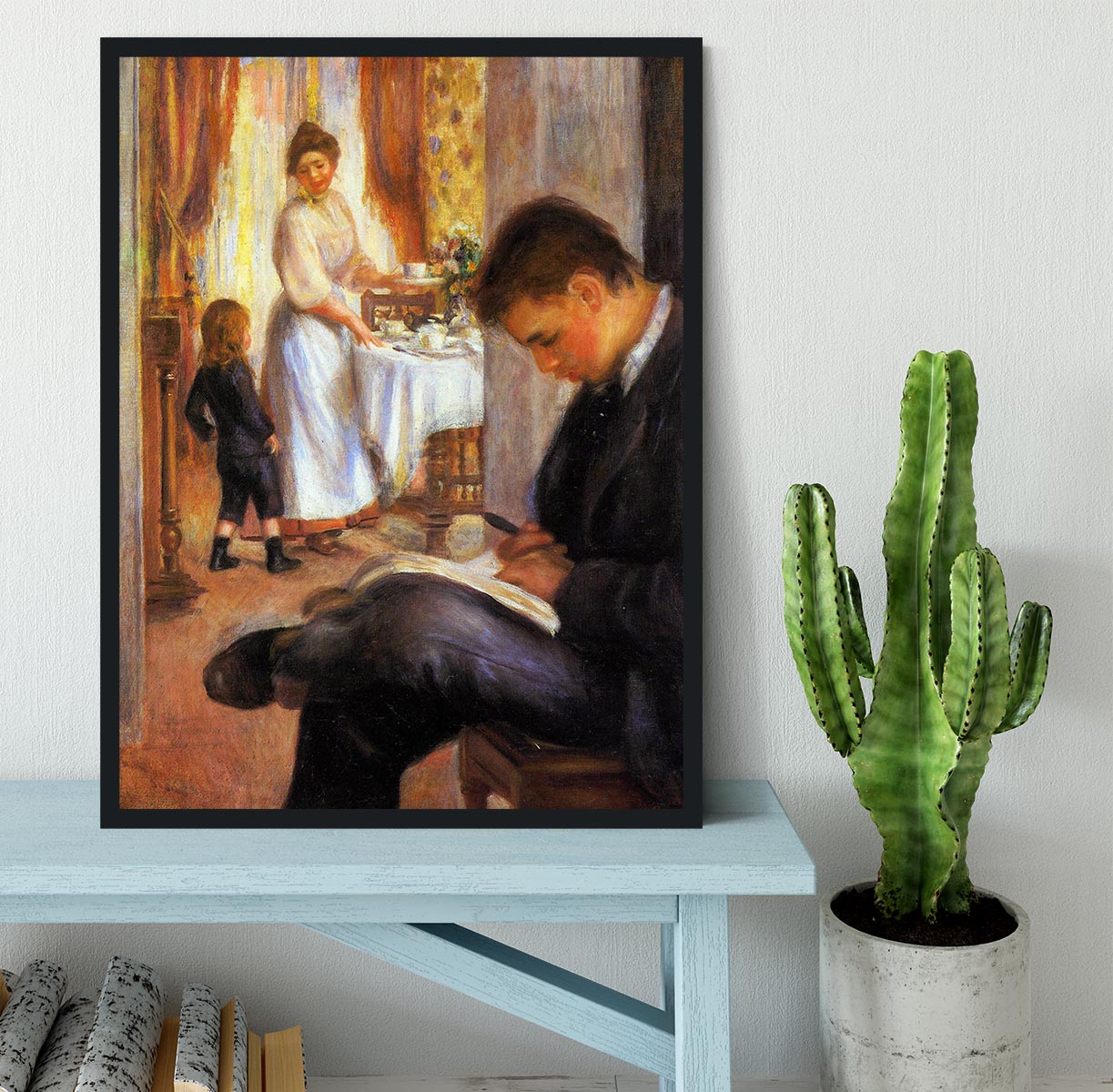 Breakfast at Berneval by Renoir Framed Print - Canvas Art Rocks - 2