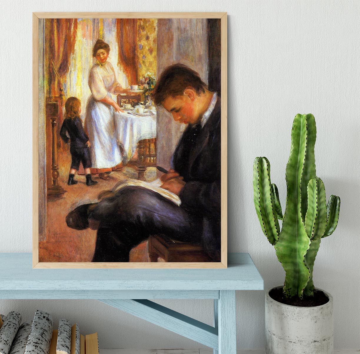 Breakfast at Berneval by Renoir Framed Print - Canvas Art Rocks - 4