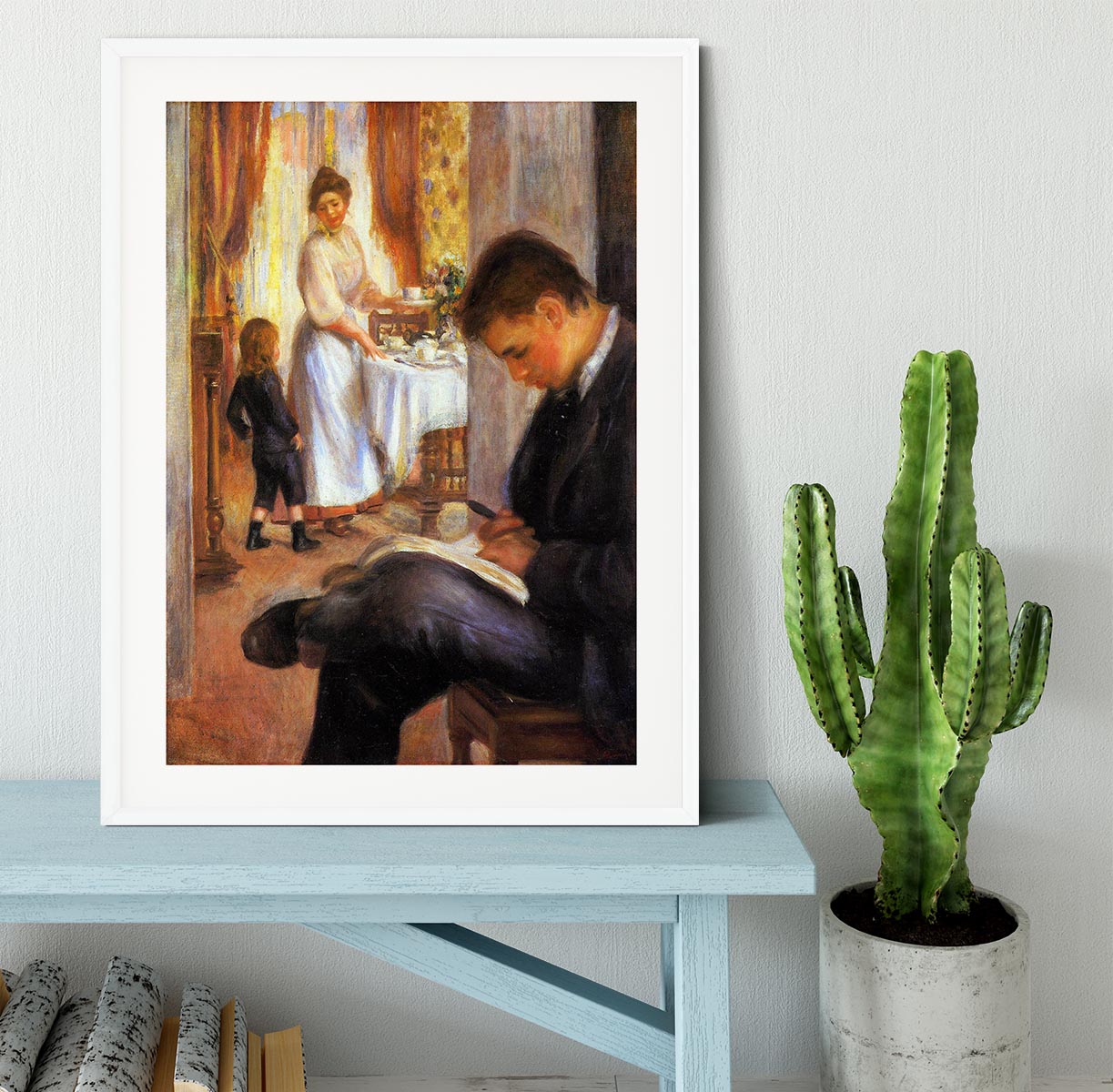 Breakfast at Berneval by Renoir Framed Print - Canvas Art Rocks - 5