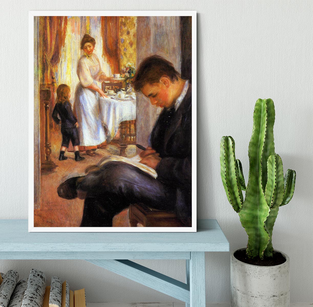 Breakfast at Berneval by Renoir Framed Print - Canvas Art Rocks -6