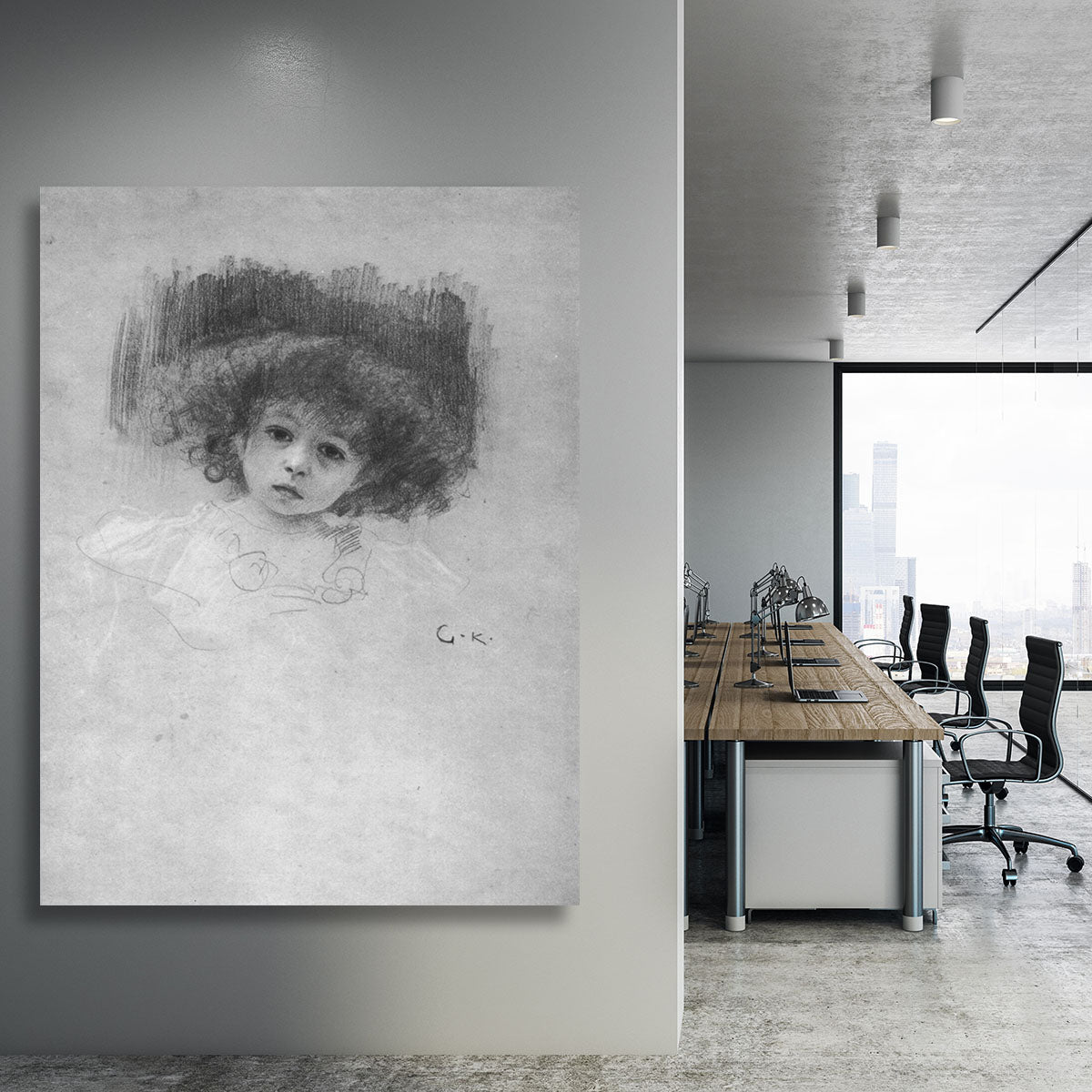 Breast image of a child by Klimt Canvas Print or Poster - Canvas Art Rocks - 3