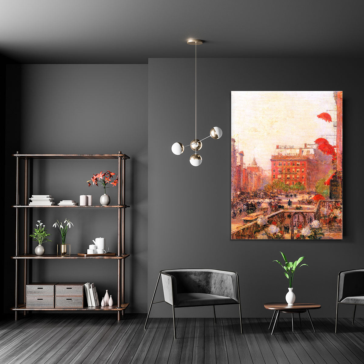 Broadway and Fifth Avenue by Hassam Canvas Print or Poster - Canvas Art Rocks - 5