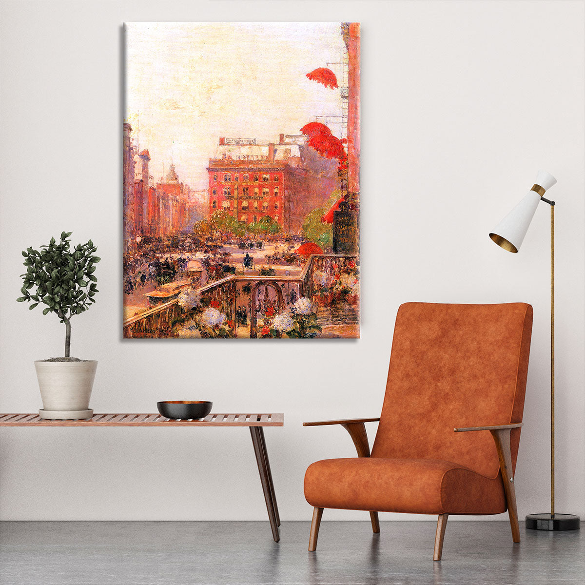 Broadway and Fifth Avenue by Hassam Canvas Print or Poster - Canvas Art Rocks - 6
