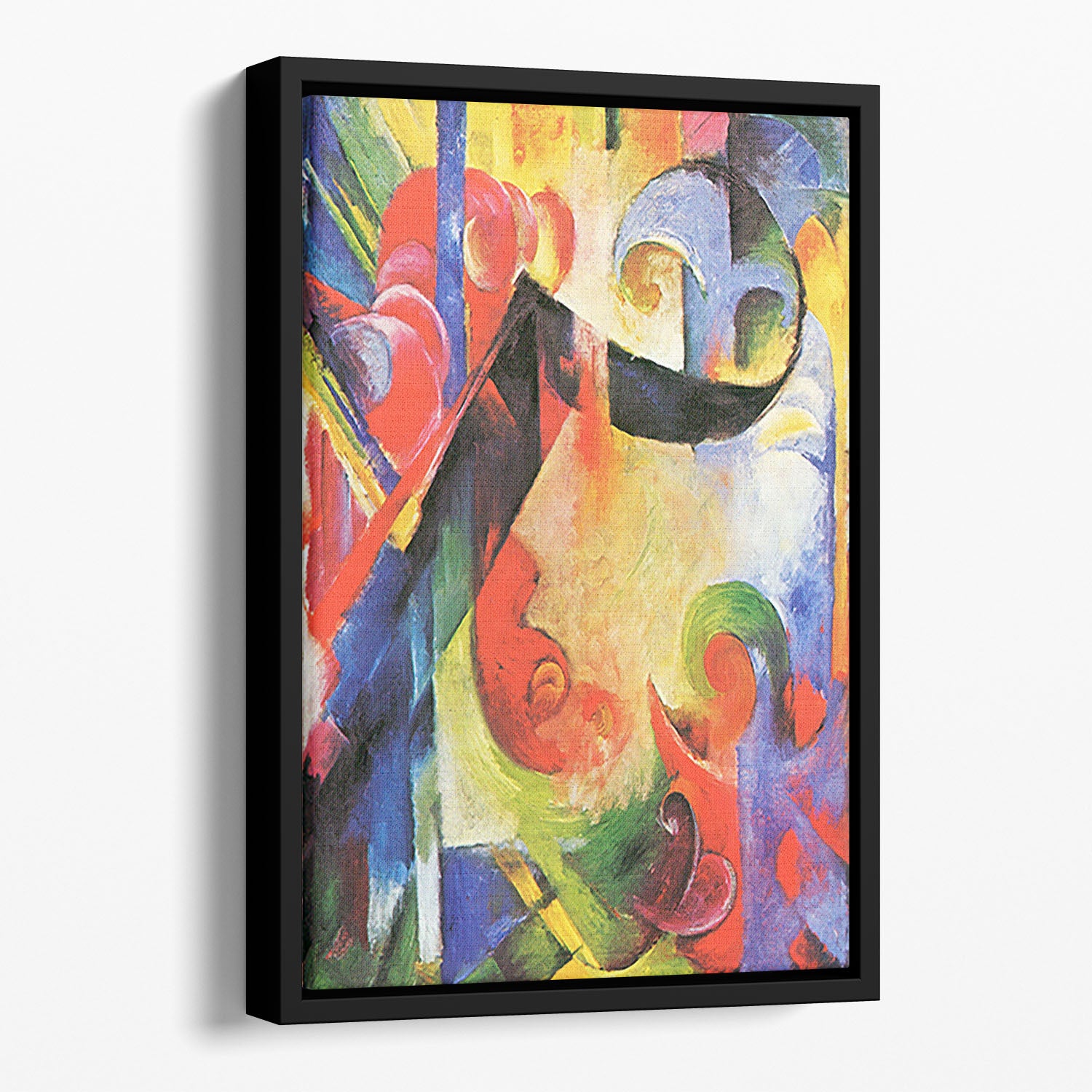 Broken Forms by Franz Marc Floating Framed Canvas