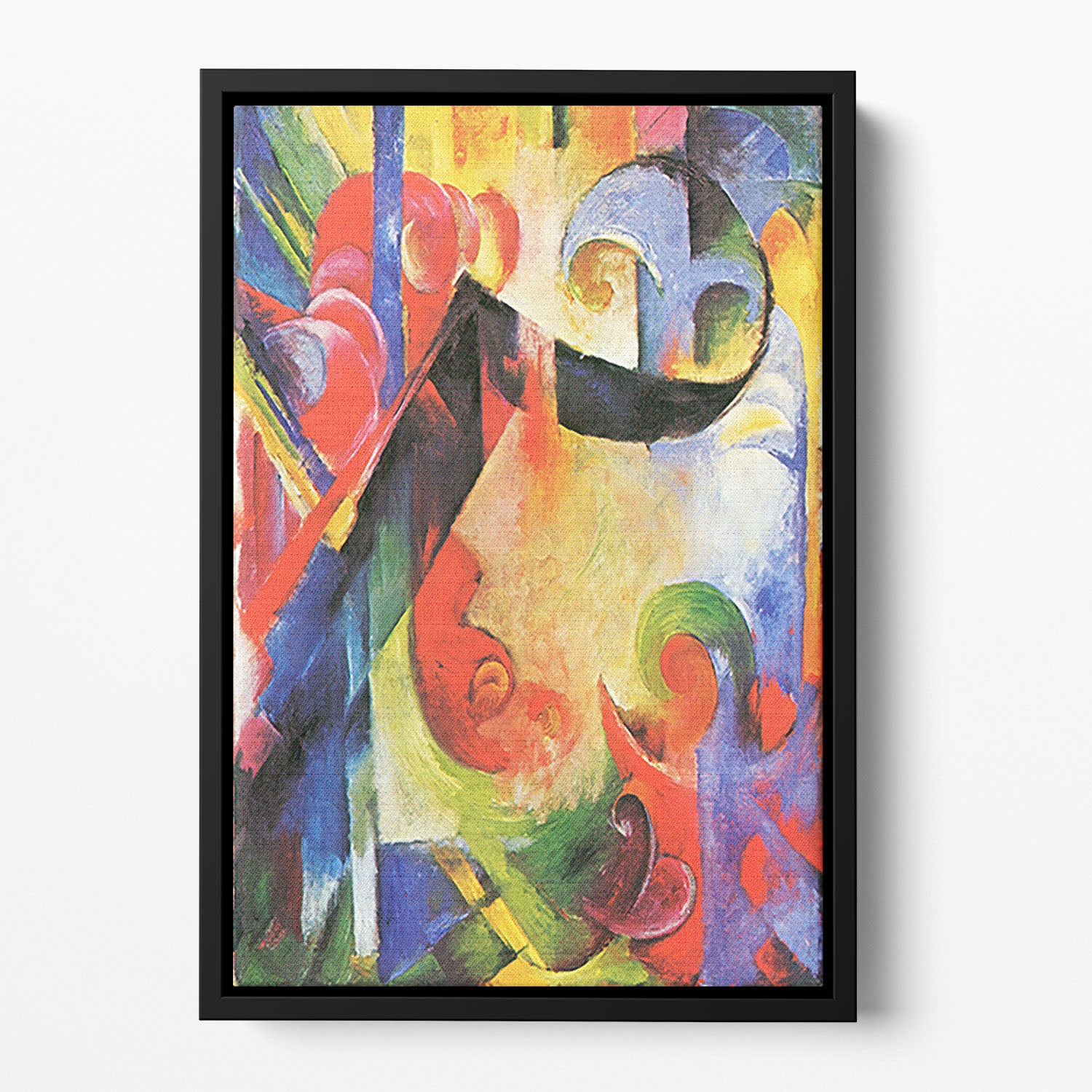 Broken Forms by Franz Marc Floating Framed Canvas