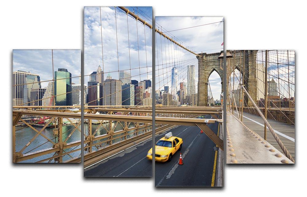 Brooklyn Bridge in New York City 4 Split Panel Canvas - Canvas Art Rocks - 1