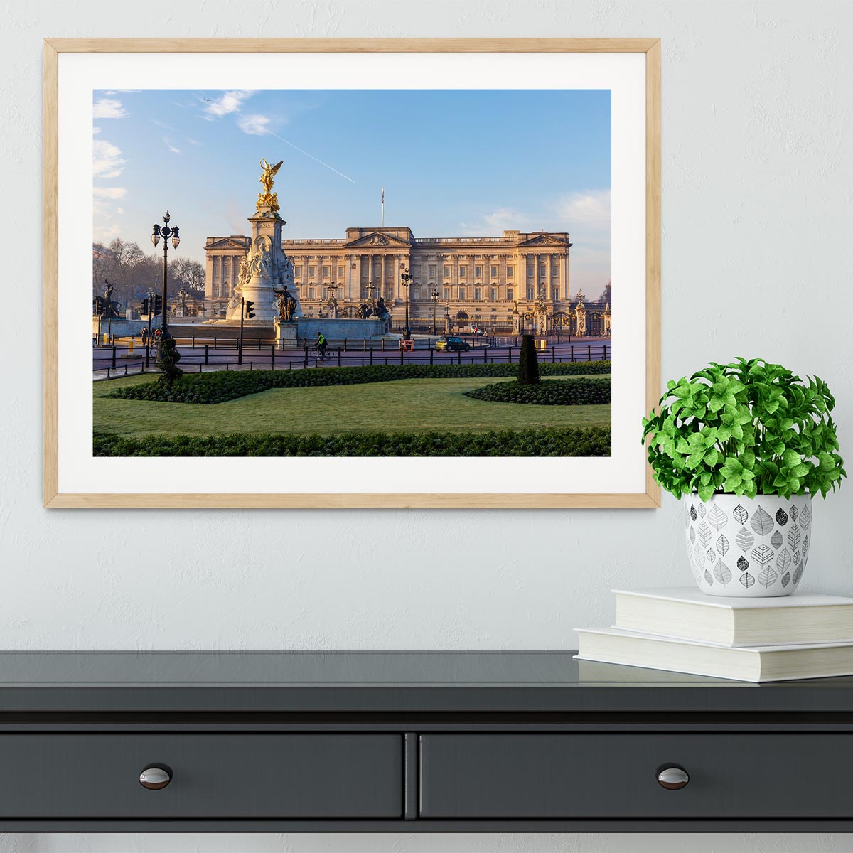 Buckingham palace in early winter morning Framed Print - Canvas Art Rocks - 3