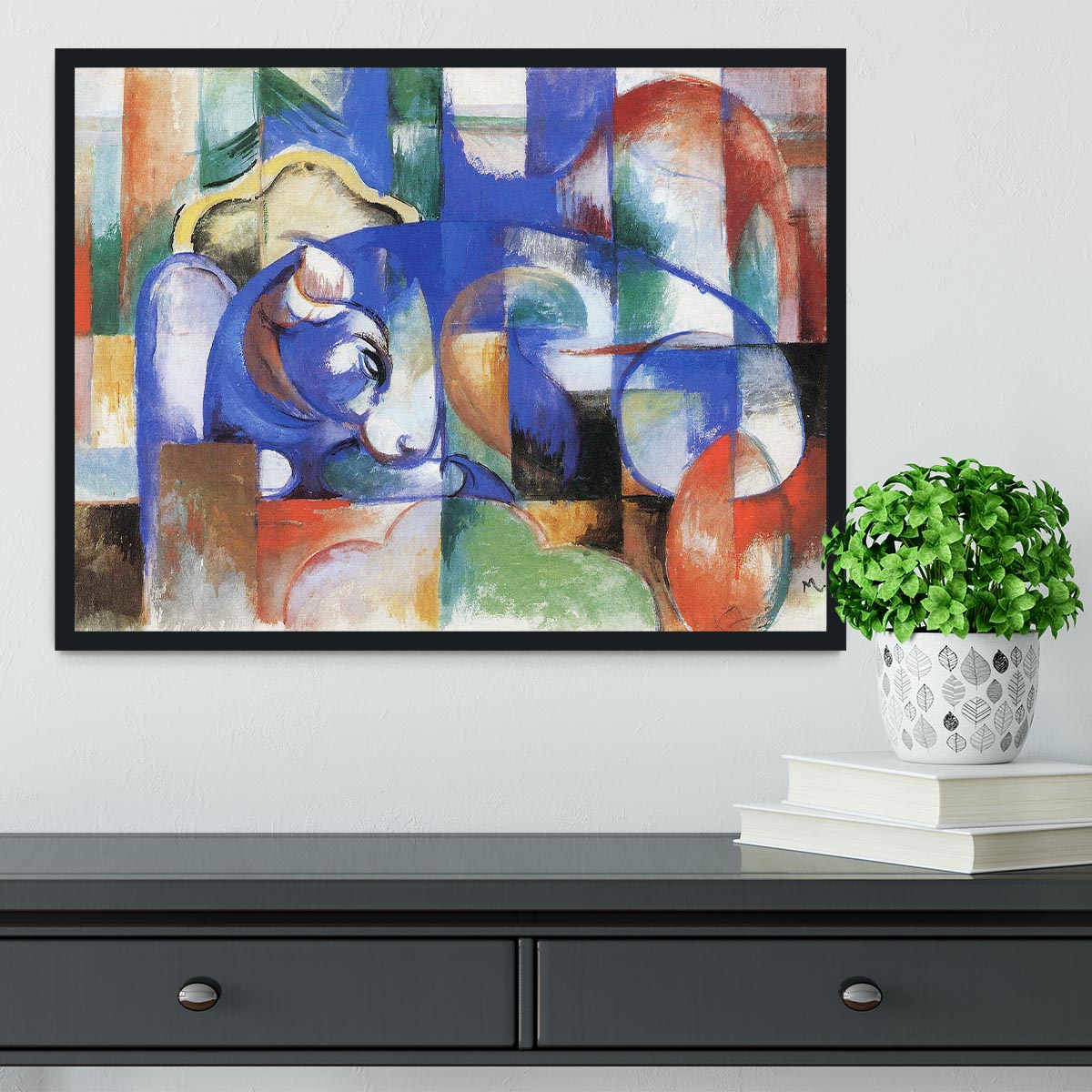 Bull by Franz Marc Framed Print - Canvas Art Rocks - 2
