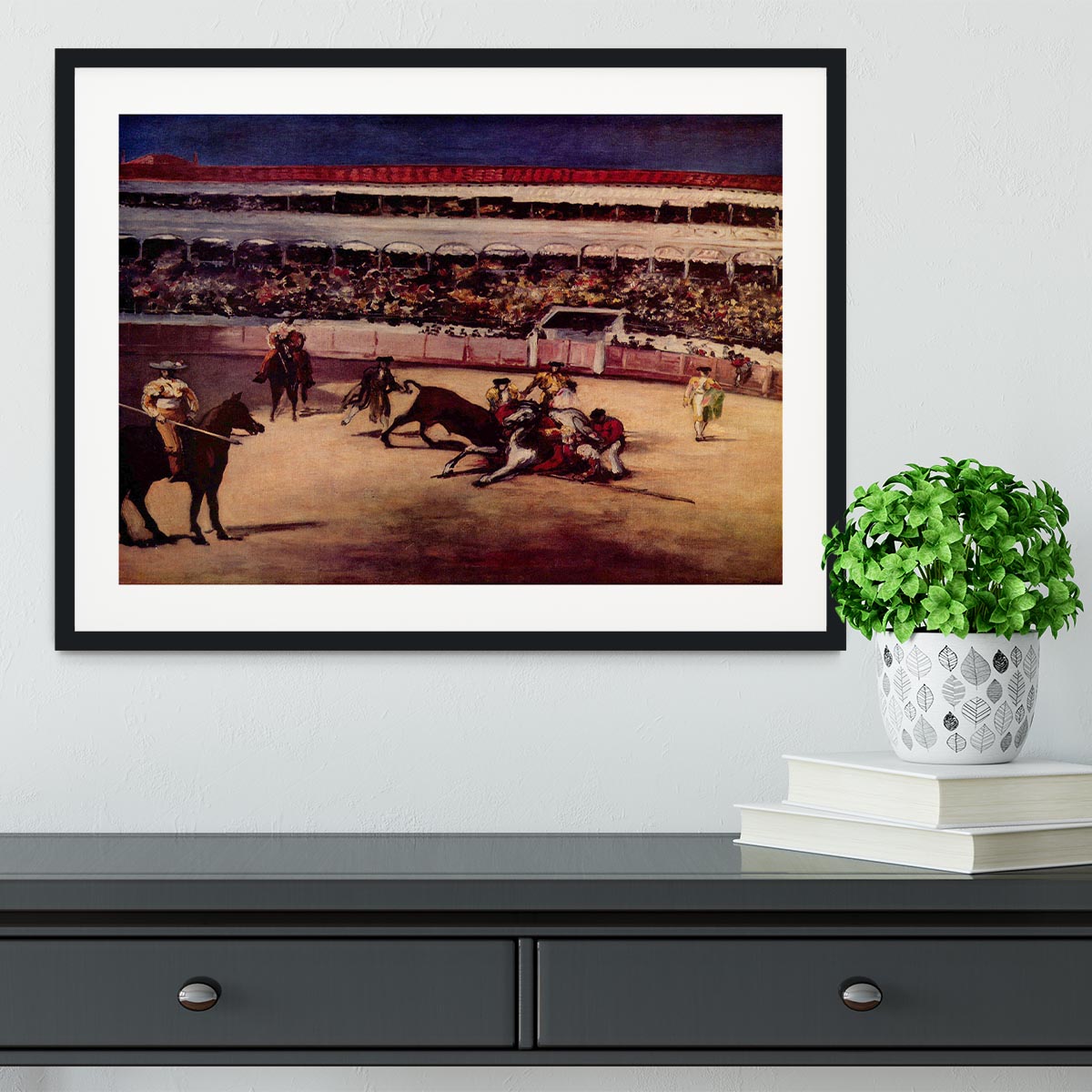 Bullfight by Manet Framed Print - Canvas Art Rocks - 1
