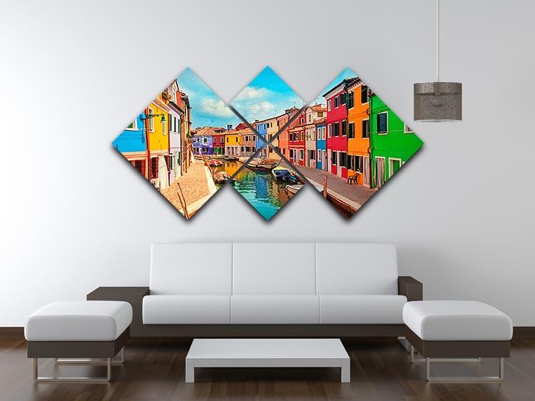 Burano Venetian Lagoon 4 Square Multi Panel Canvas - Canvas Art Rocks - 3