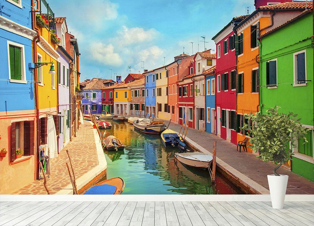 Burano Venetian Lagoon Wall Mural Wallpaper - Canvas Art Rocks - 4