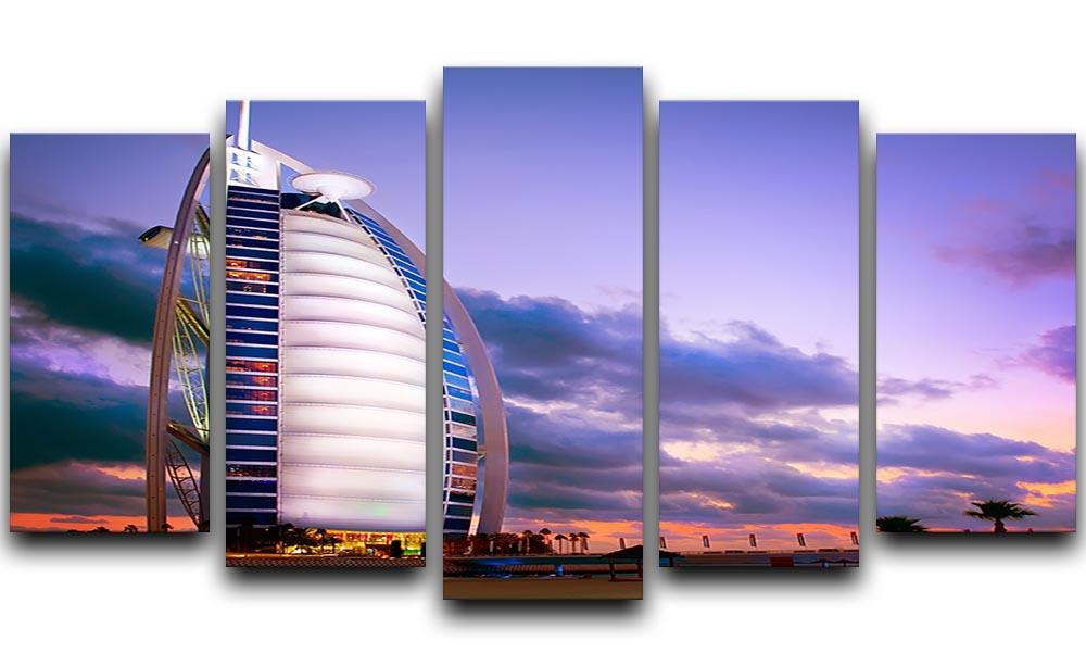 Burj Al Arab hotel 5 Split Panel Canvas - Canvas Art Rocks - 1