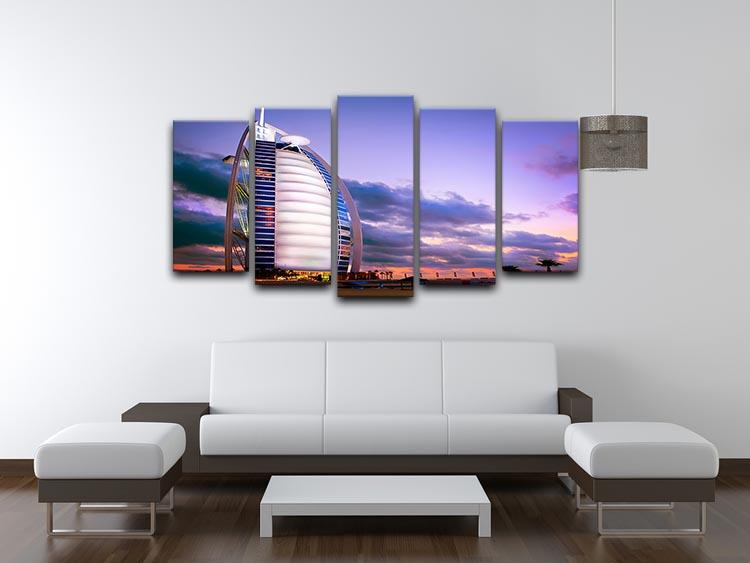 Burj Al Arab hotel 5 Split Panel Canvas - Canvas Art Rocks - 3