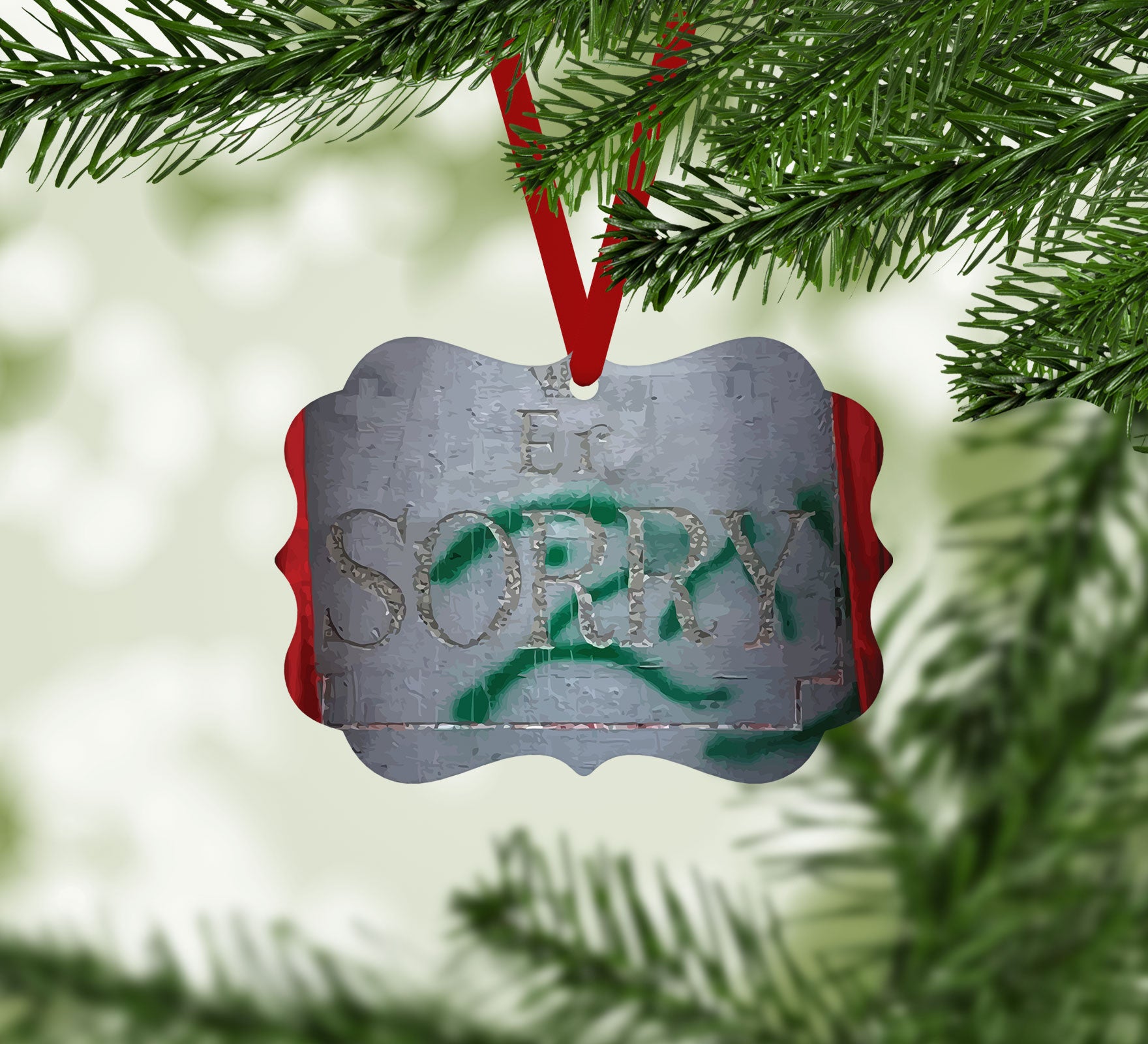 Banksy Apology Party For Palestinians Christmas Ornament