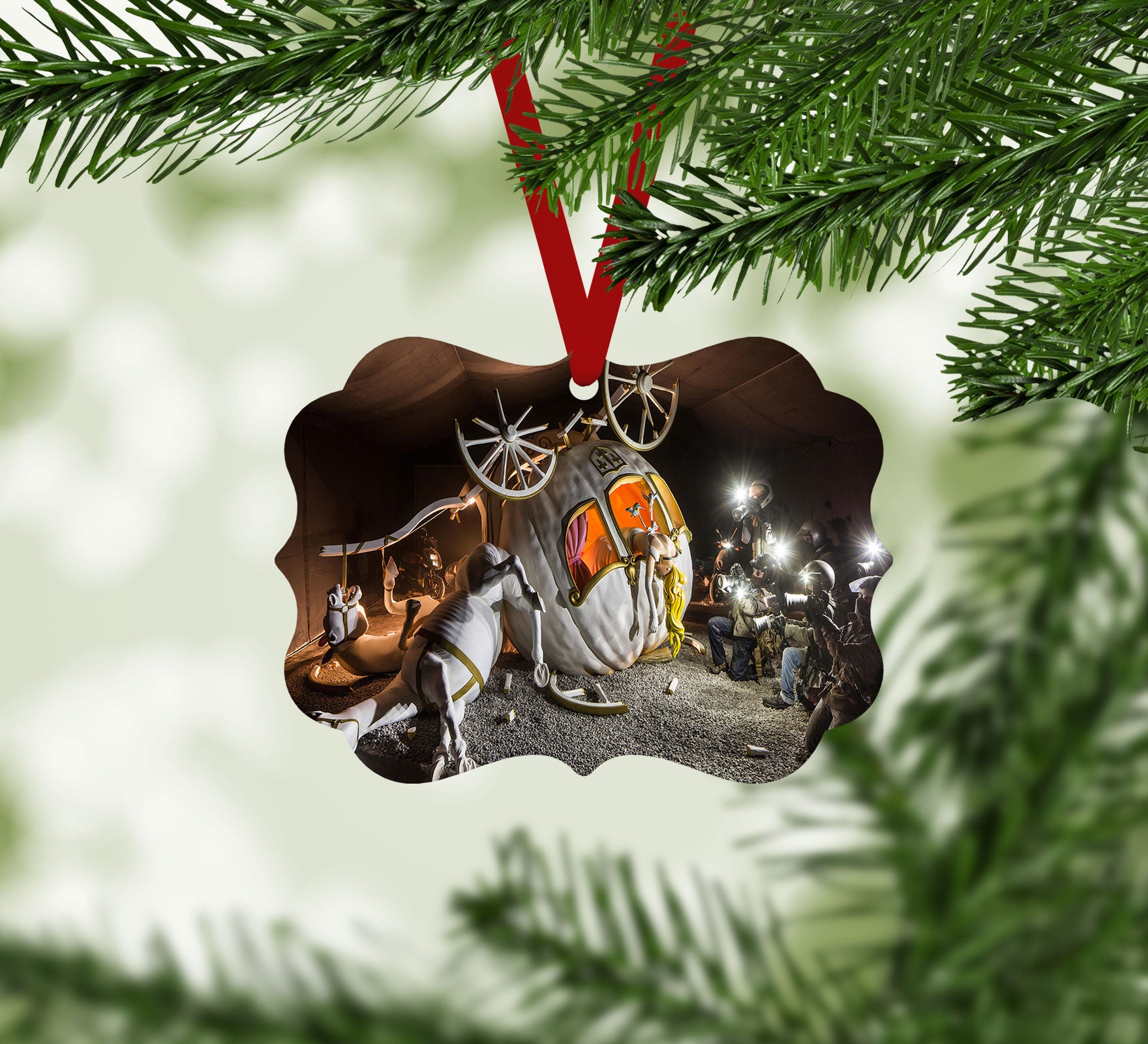 Banksy Cinderella Carriage Christmas Ornament