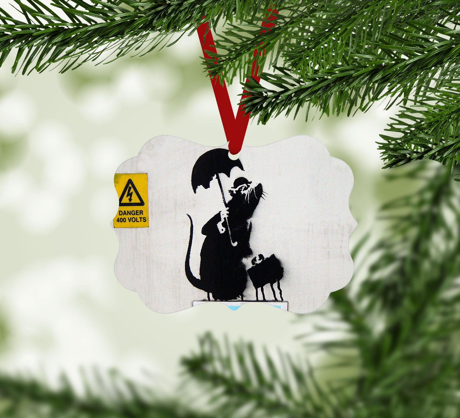 Banksy English Rat Christmas Ornament