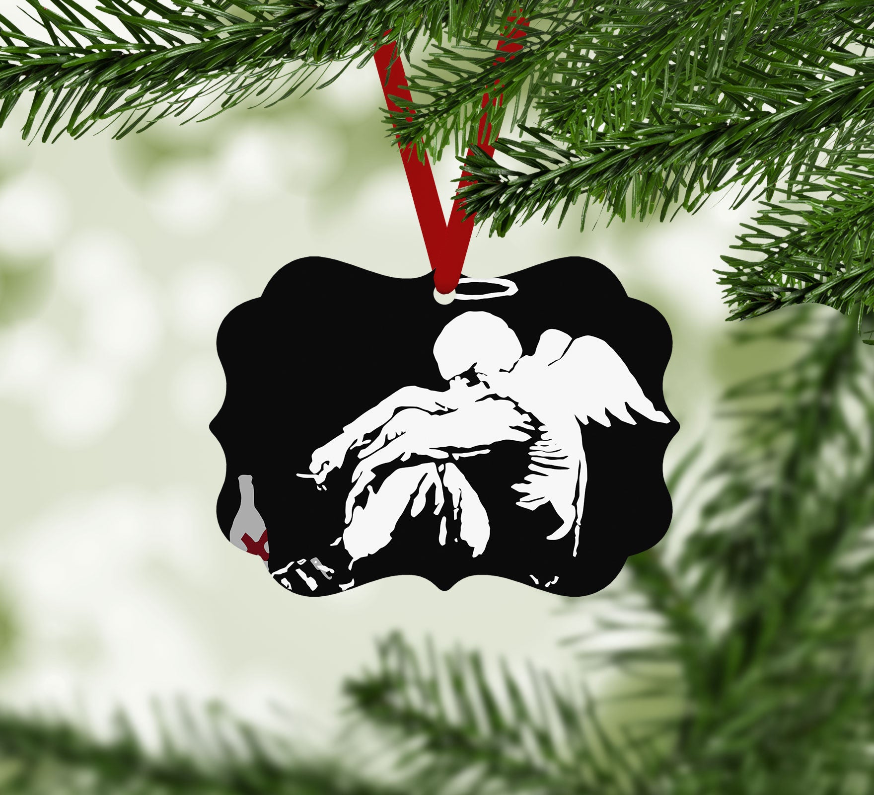 Banksy Fallen Angel Christmas Ornament