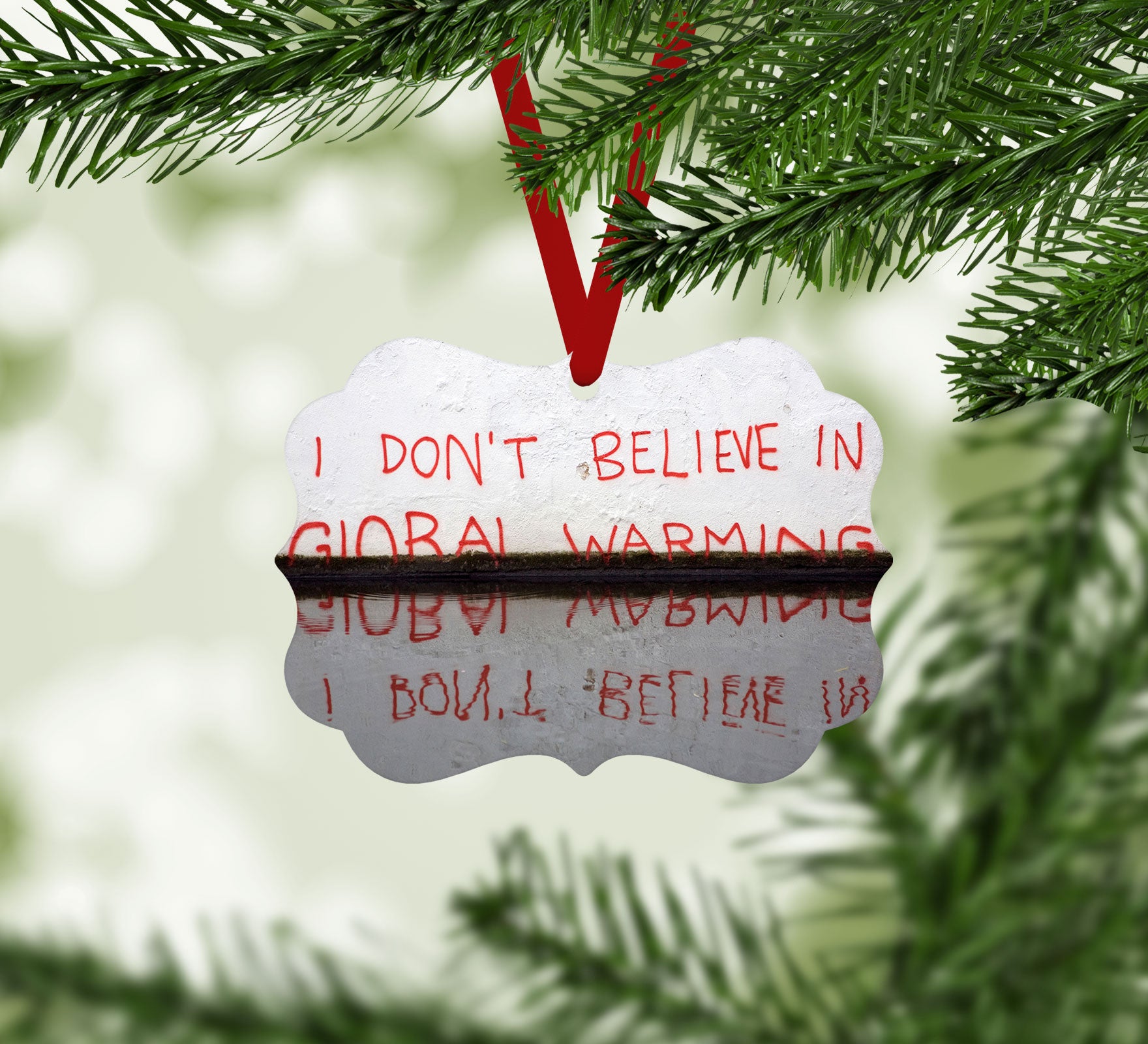 Banksy Global Warming Christmas Ornament