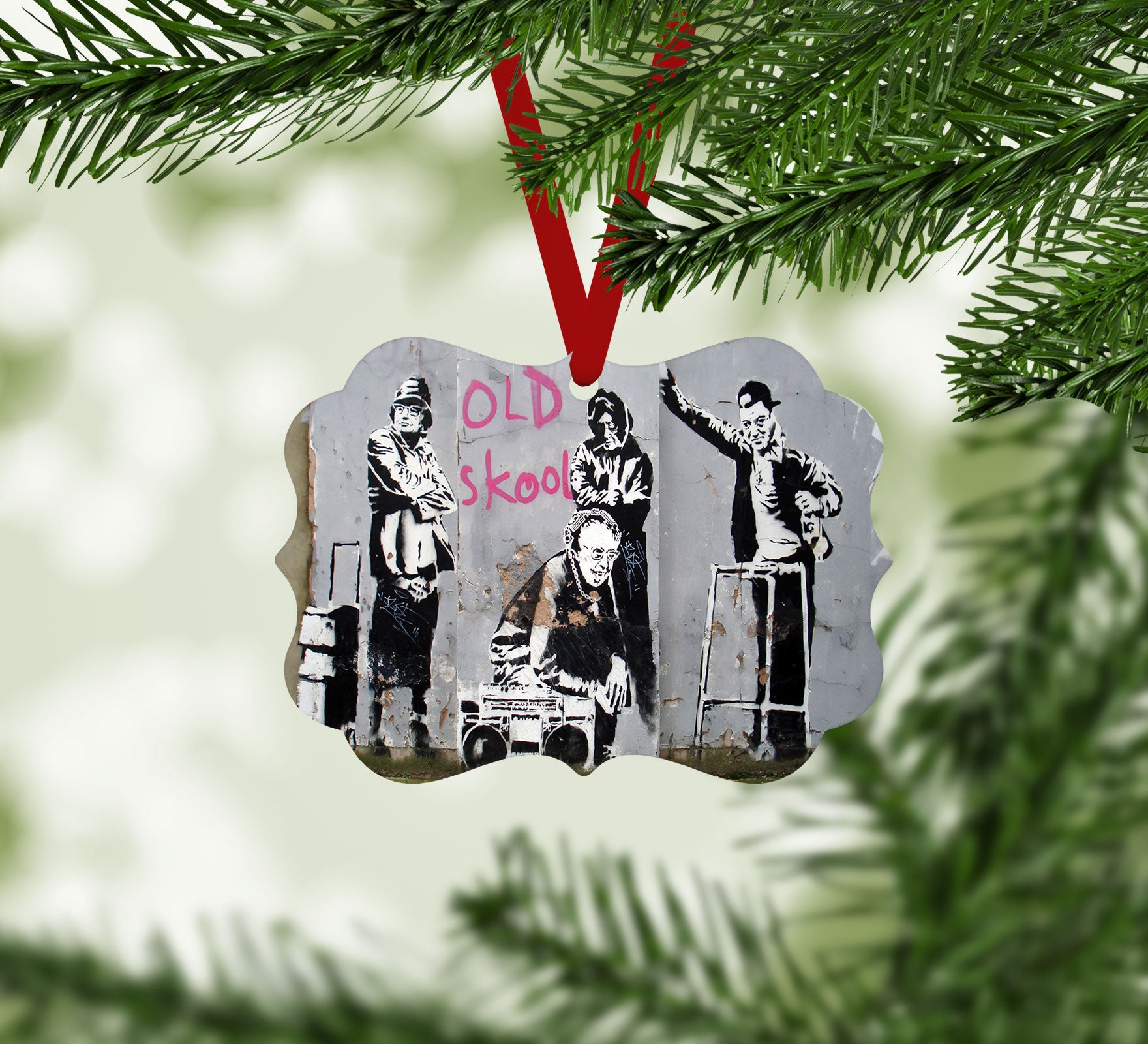 Banksy Old Skool Christmas Ornament
