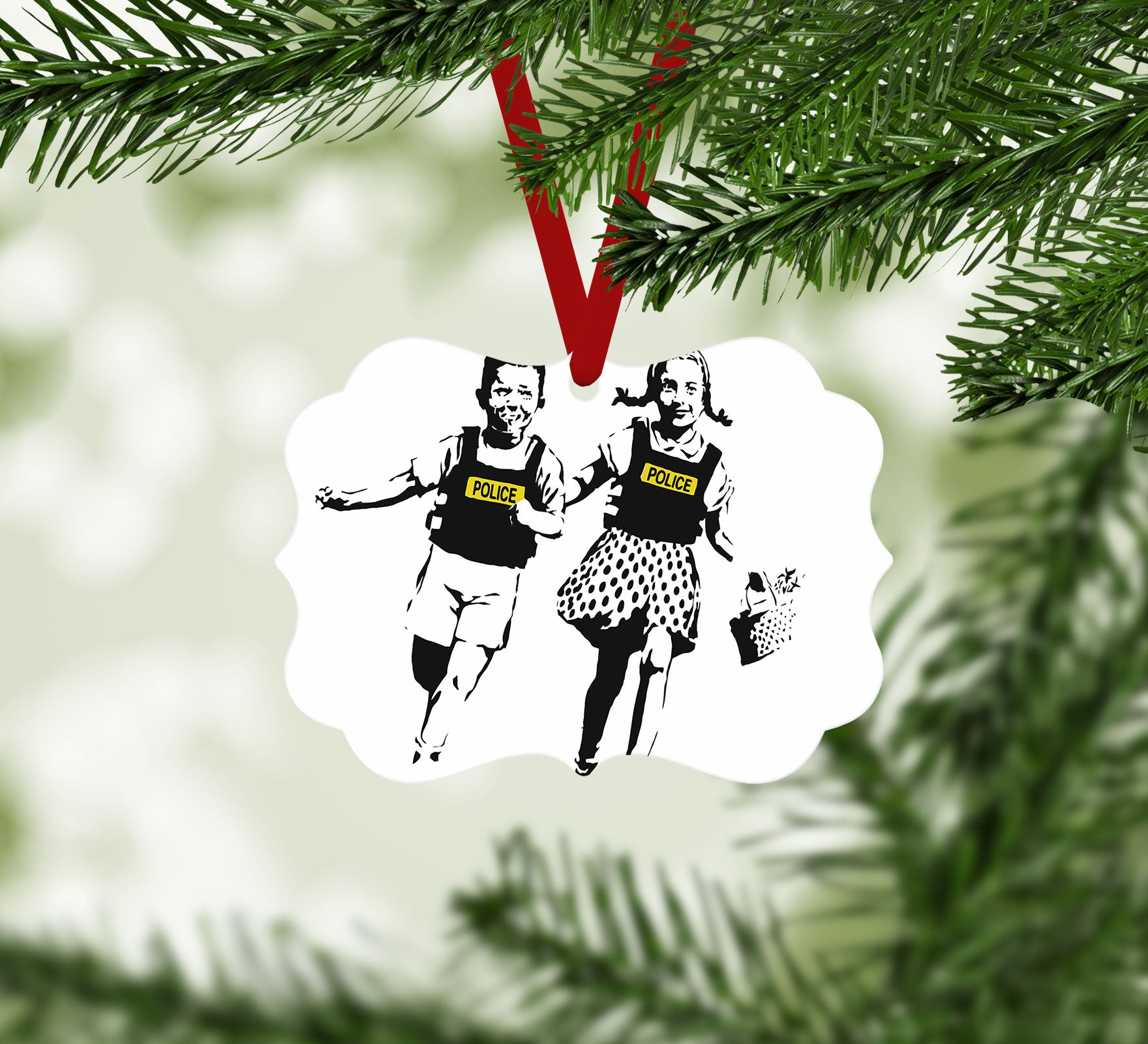 Banksy Police Kids Christmas Ornament