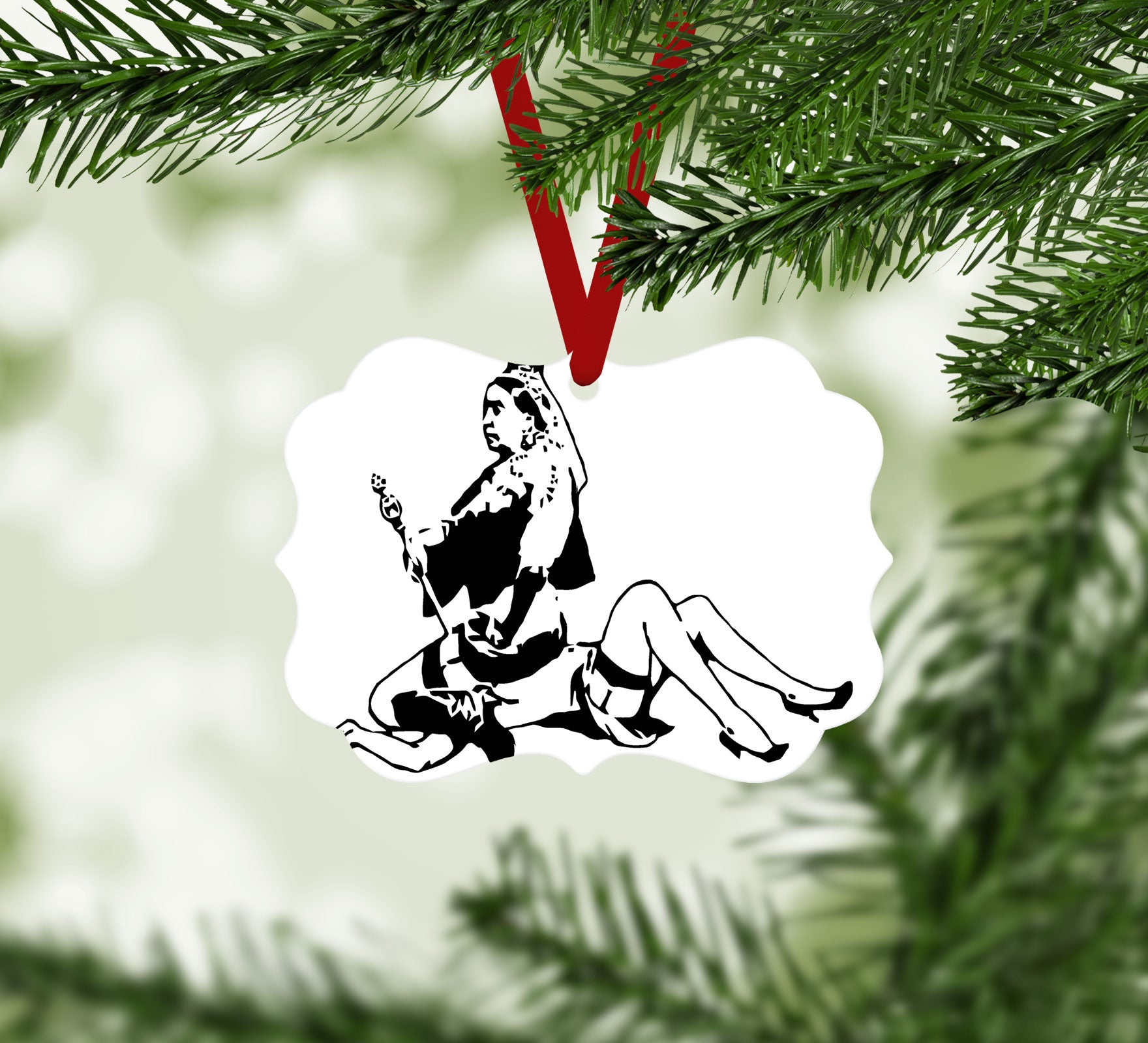 Banksy Queen Victoria Christmas Ornament