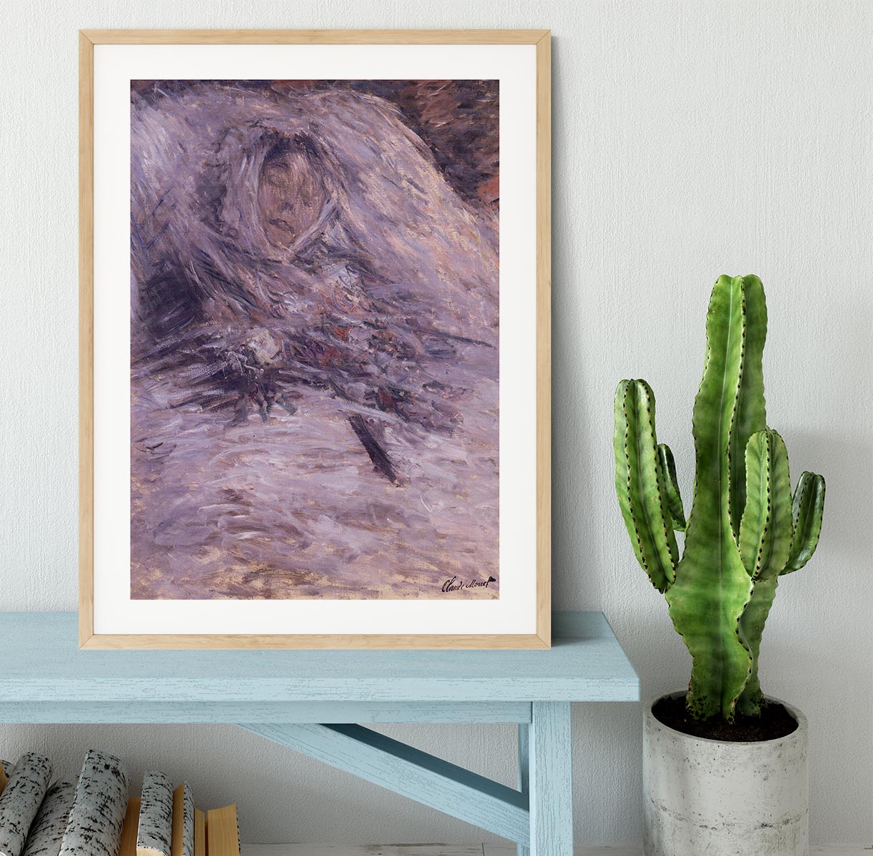 Camille Monet sur son lit de mort by Monet Framed Print - Canvas Art Rocks - 3