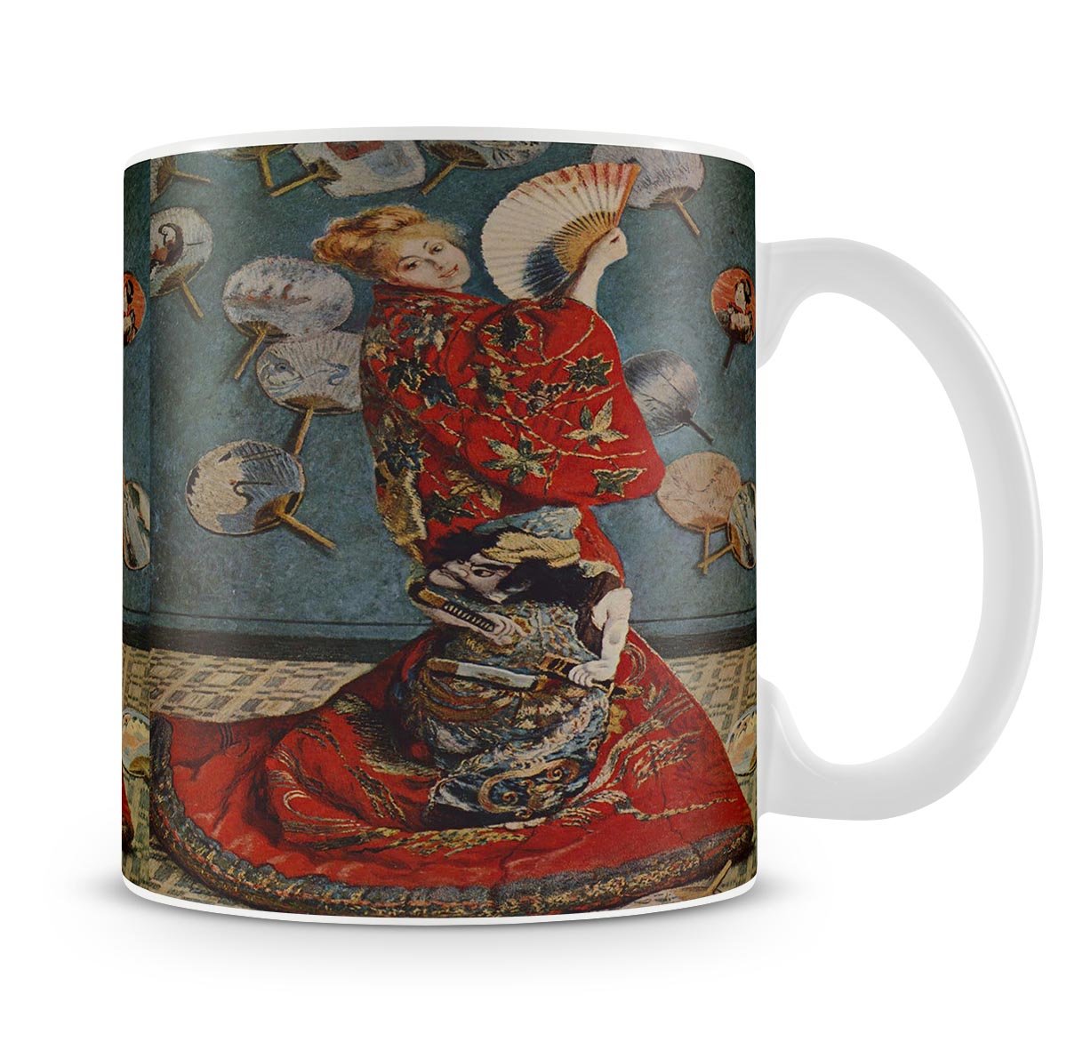 Camille in Japanese dress by Monet Mug - Canvas Art Rocks - 4