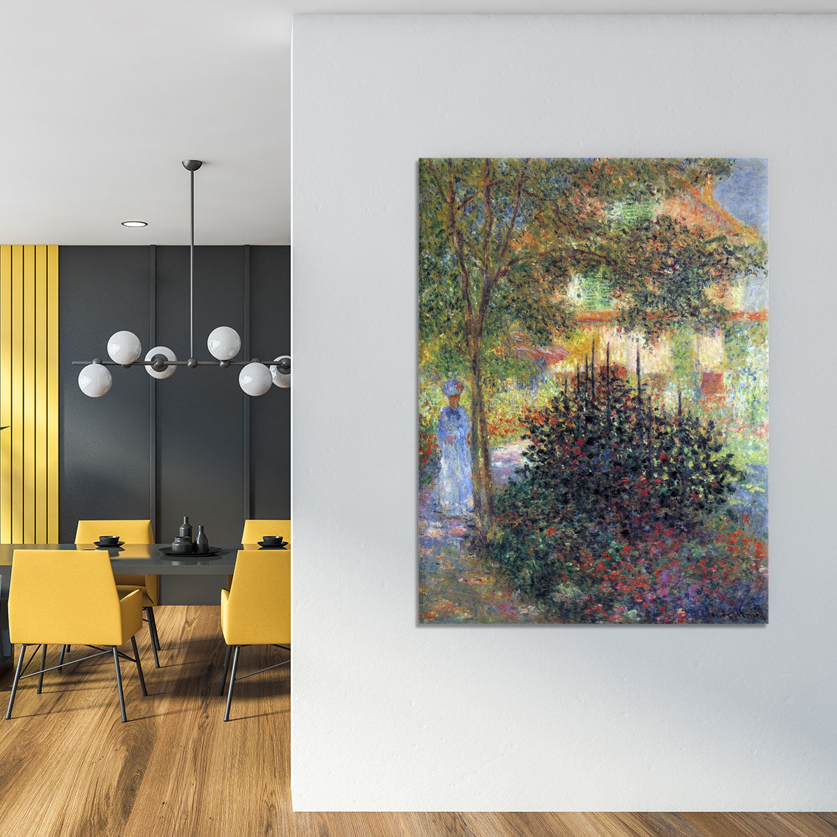 Camille in the garden of the house in Argenteuil by Monet Canvas Print or Poster - Canvas Art Rocks - 4