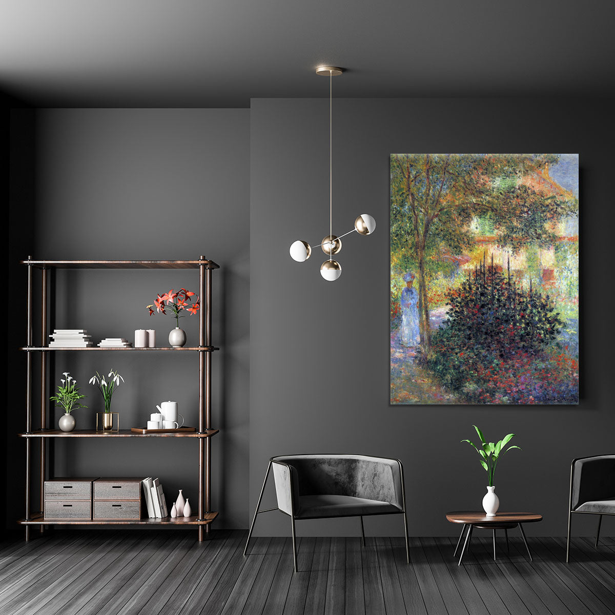 Camille in the garden of the house in Argenteuil by Monet Canvas Print or Poster - Canvas Art Rocks - 5