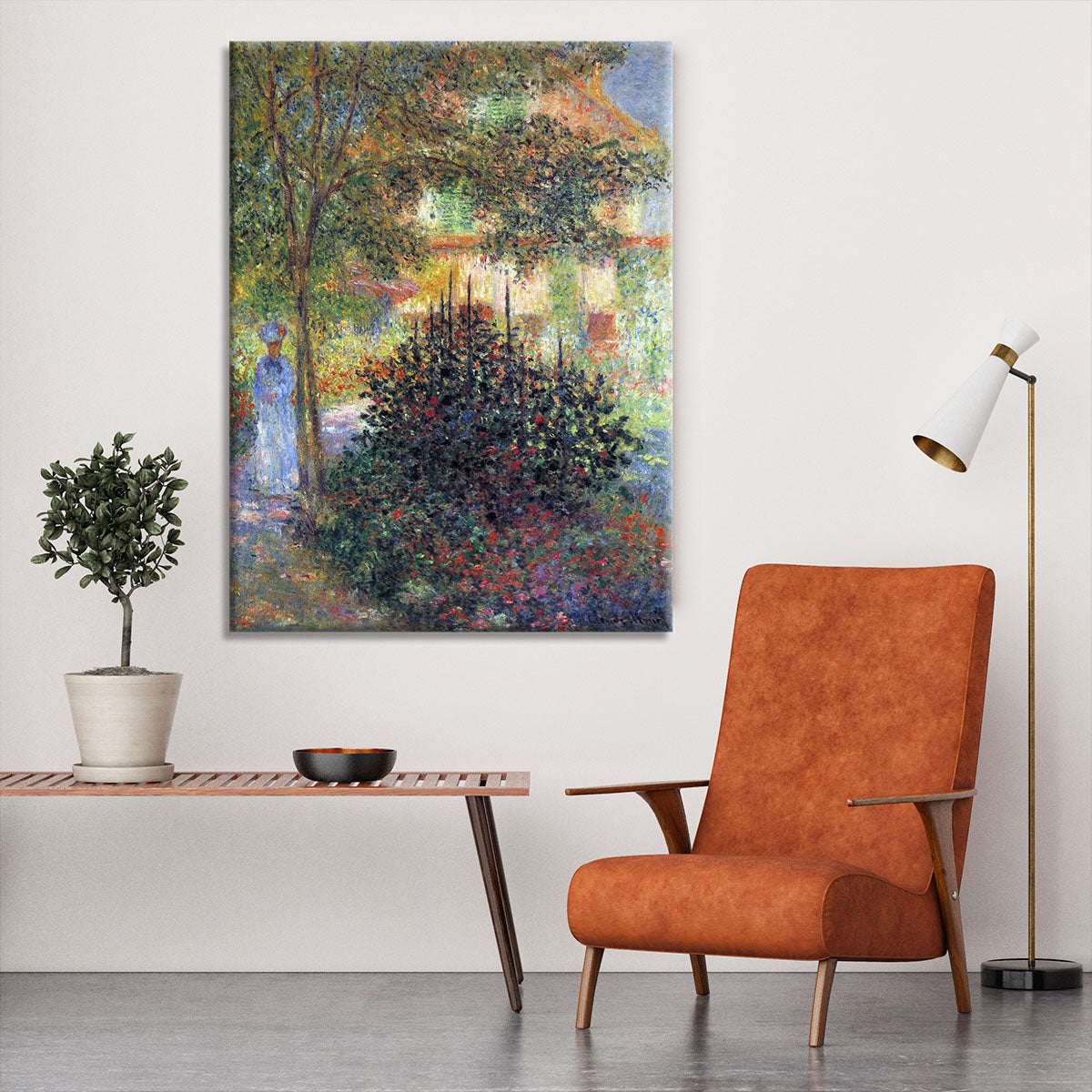 Camille in the garden of the house in Argenteuil by Monet Canvas Print or Poster - Canvas Art Rocks - 6