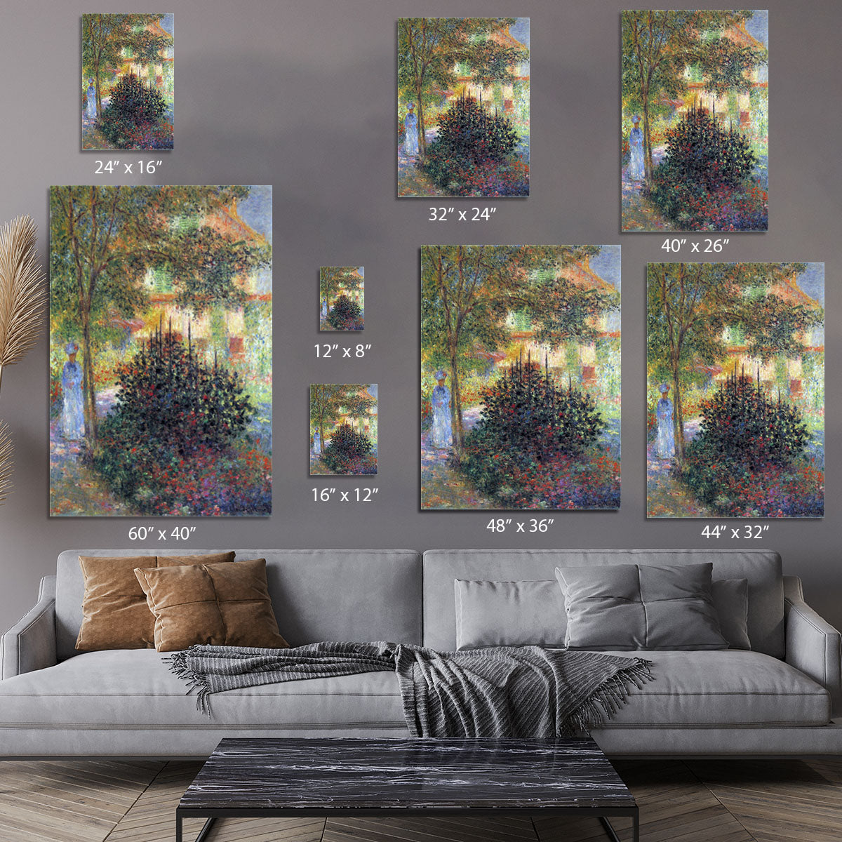 Camille in the garden of the house in Argenteuil by Monet Canvas Print or Poster - Canvas Art Rocks - 7