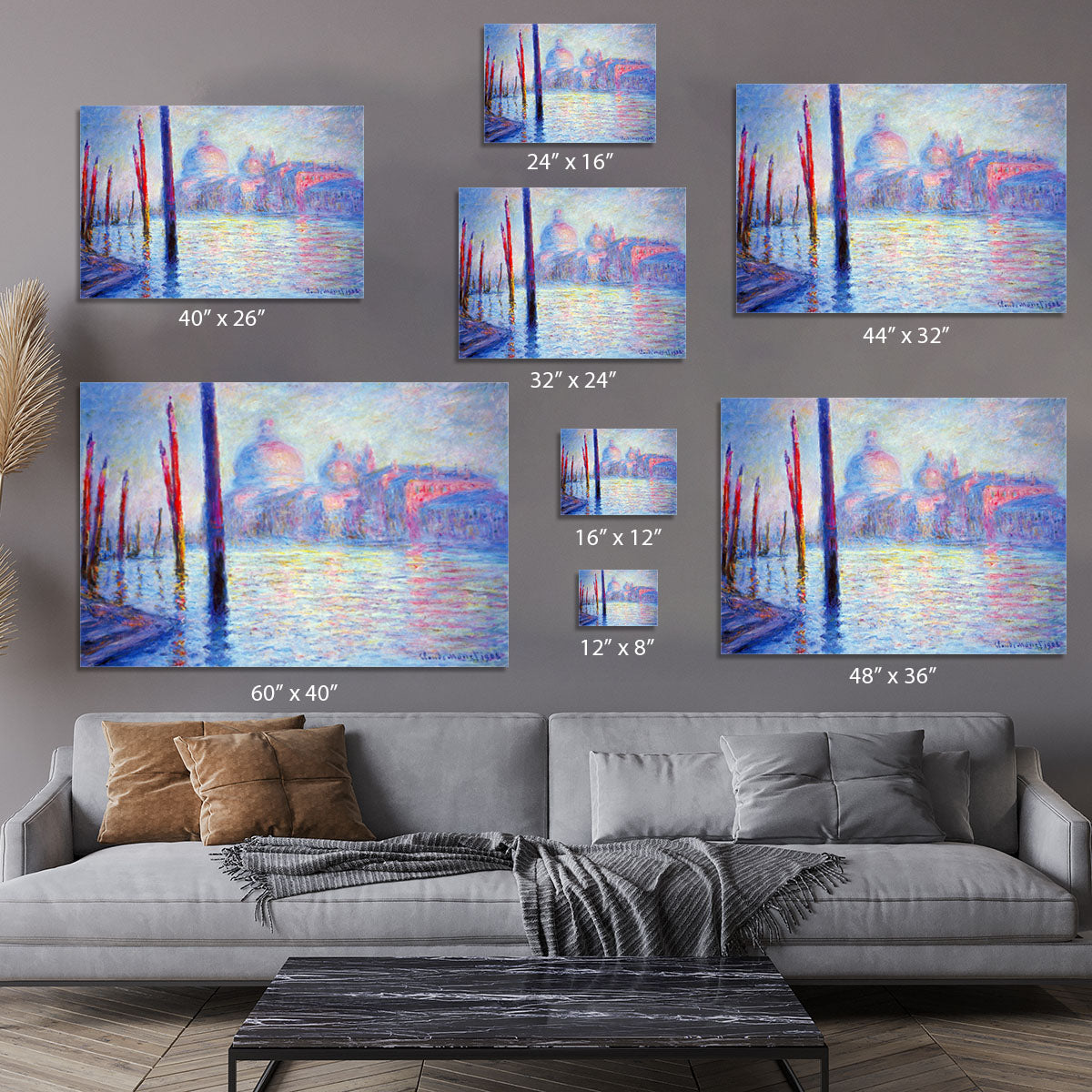 Canal Grand by Monet Canvas Print or Poster - Canvas Art Rocks - 7