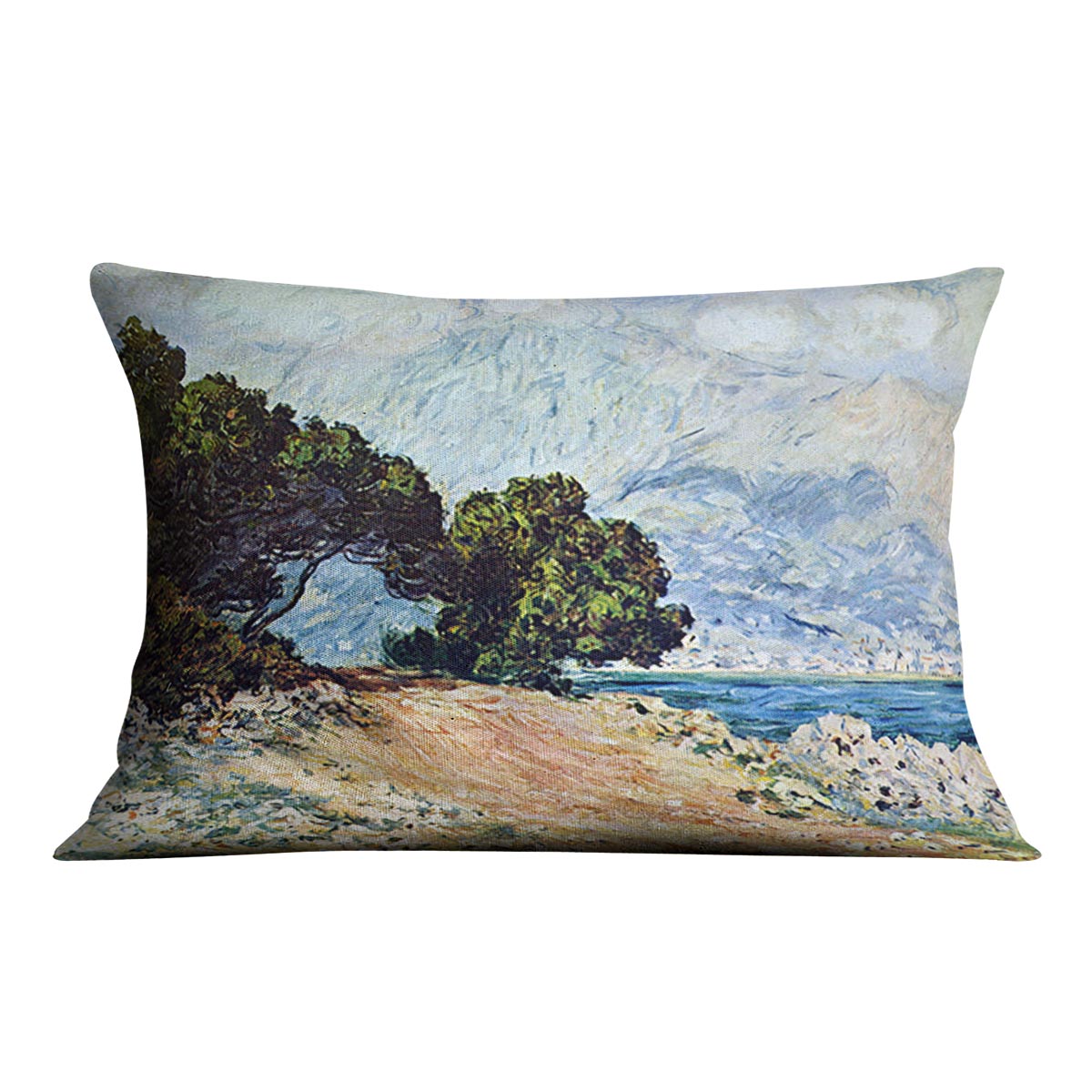 Cape Martin in Menton by Monet Cushion