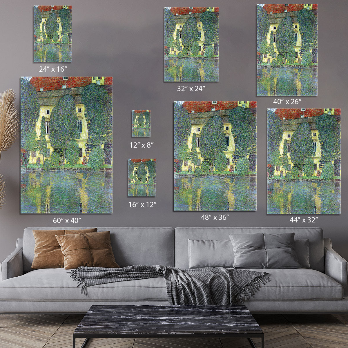 Castle at the Attersee by Klimt Canvas Print or Poster - Canvas Art Rocks - 7