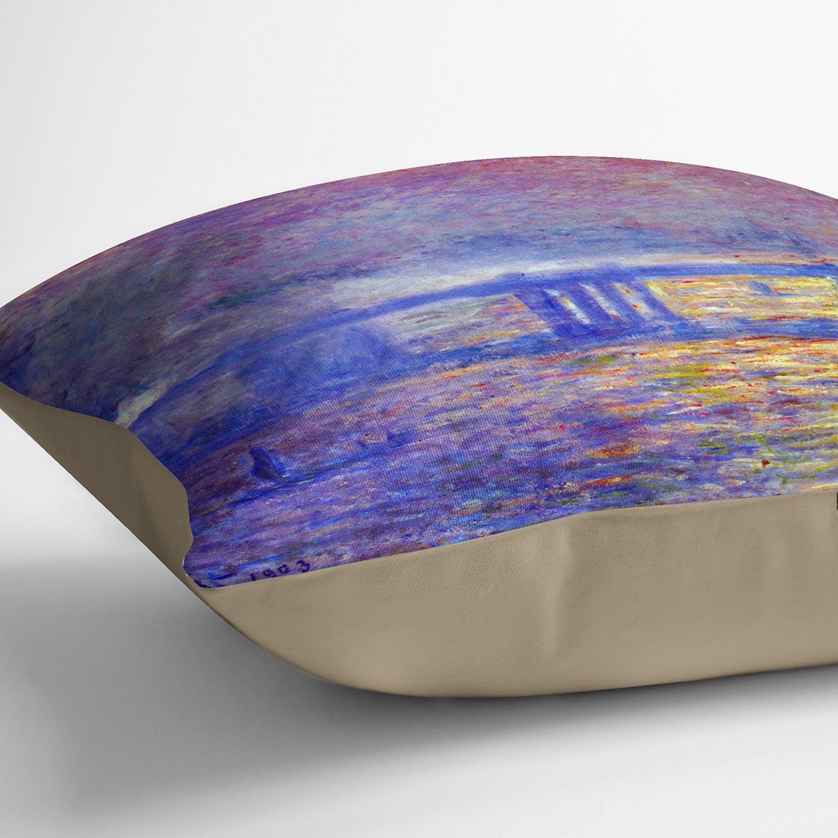 Charing cross bridge by Monet Cushion