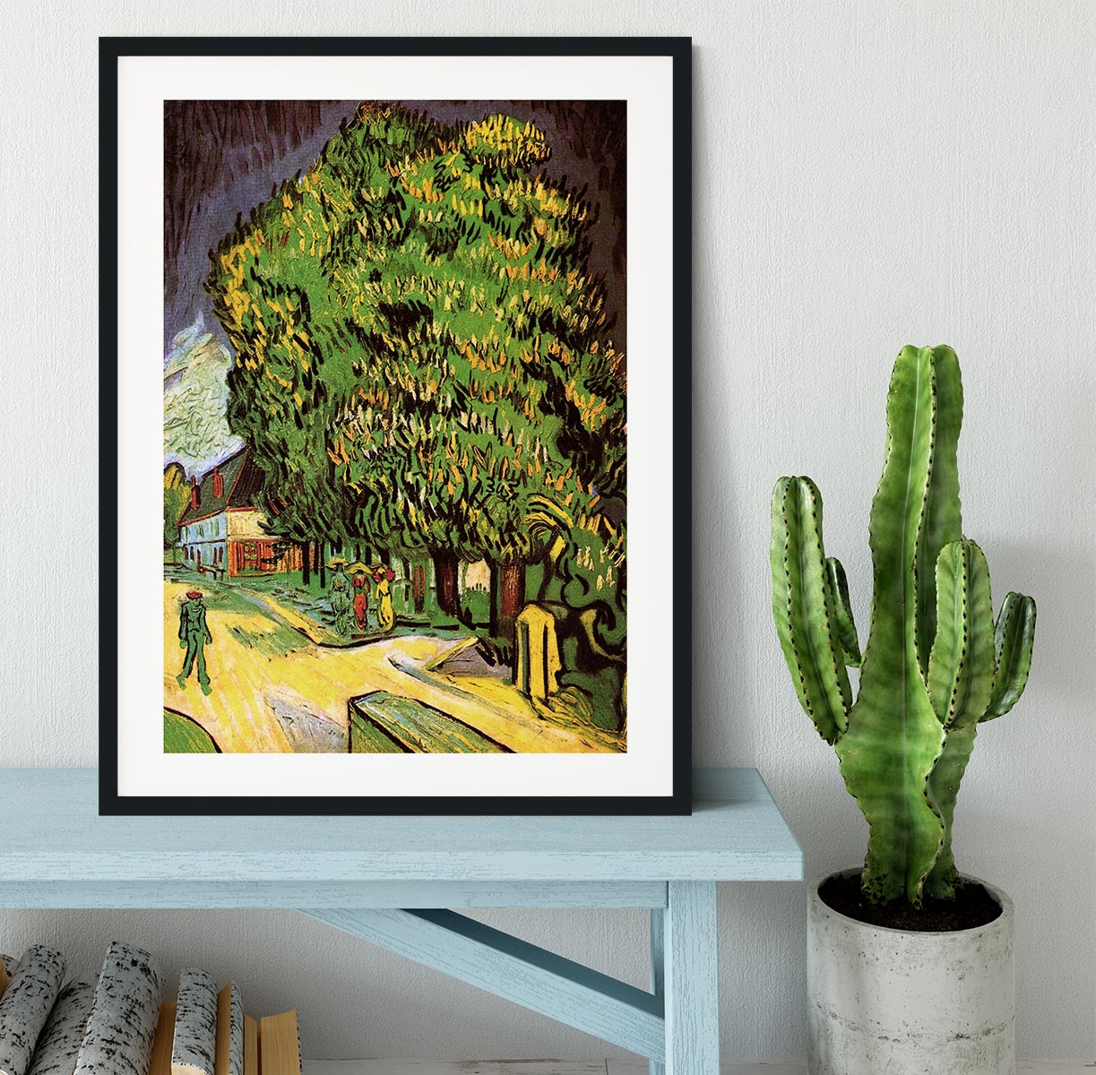 Chestnut Trees in Blossom by Van Gogh Framed Print - Canvas Art Rocks - 1