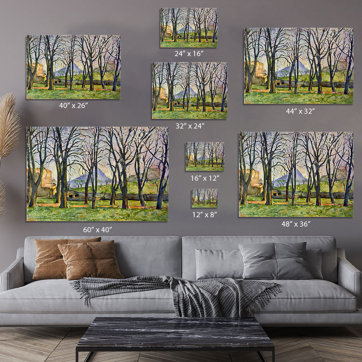 Chestnut Trees in Jas de Bouffan by Cezanne Canvas Print or Poster - Canvas Art Rocks - 7