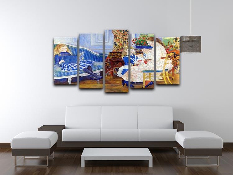Children in the afternoon in Wargemont by Renoir 5 Split Panel Canvas - Canvas Art Rocks - 3