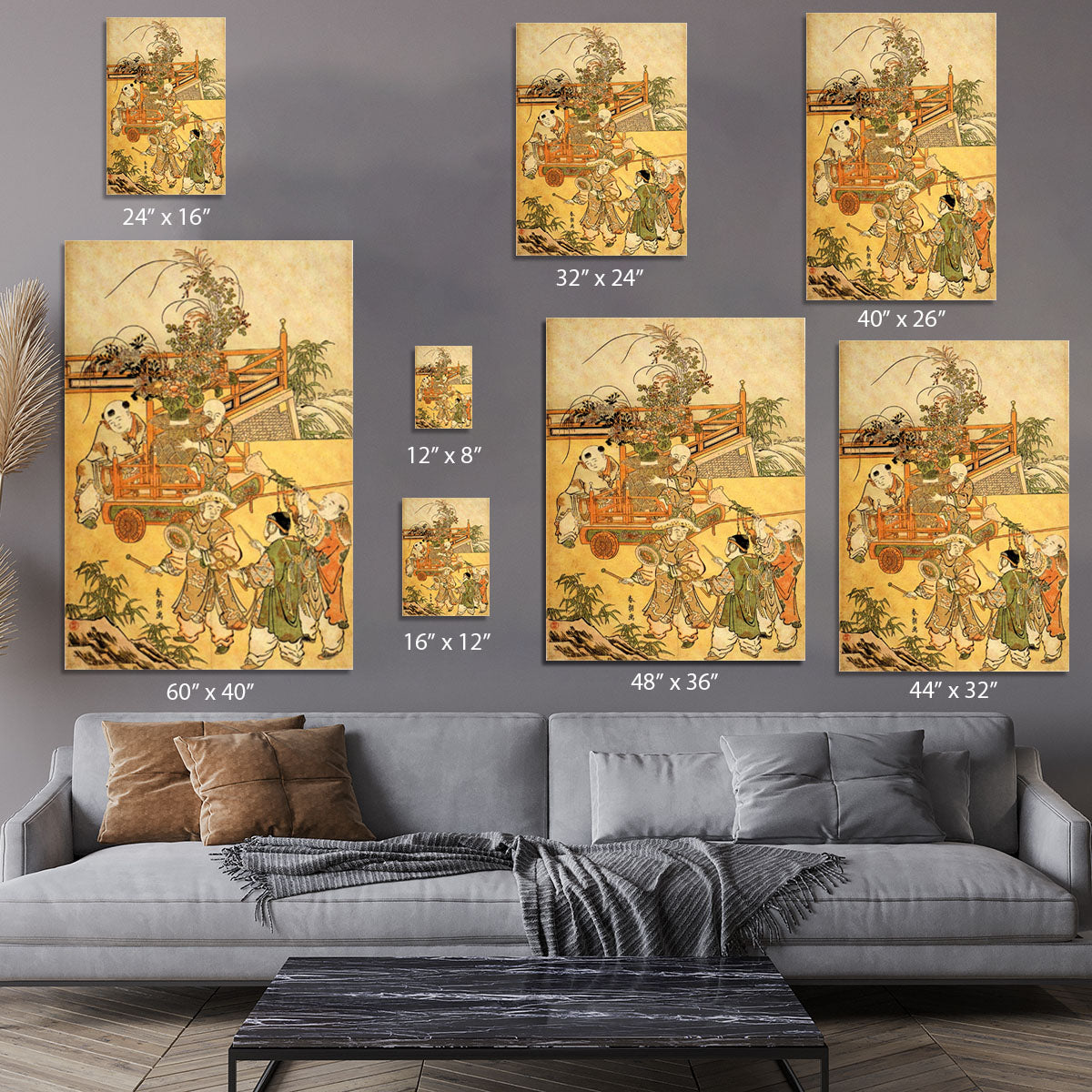 Chinese children by Hokusai Canvas Print or Poster - Canvas Art Rocks - 7