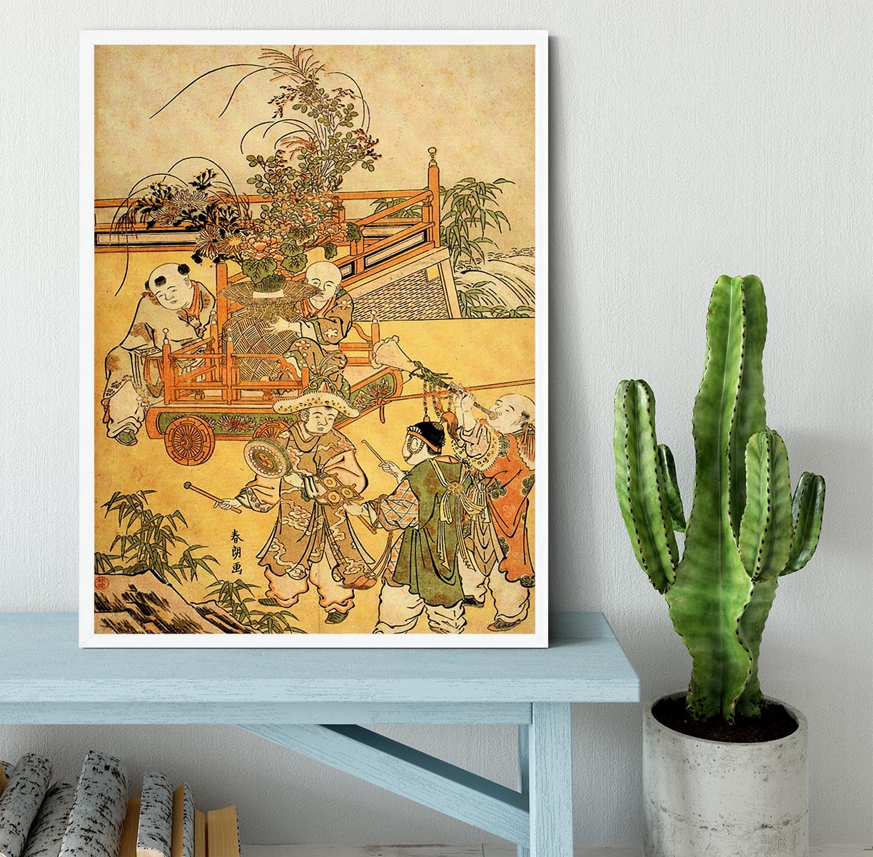 Chinese children by Hokusai Framed Print - Canvas Art Rocks -6