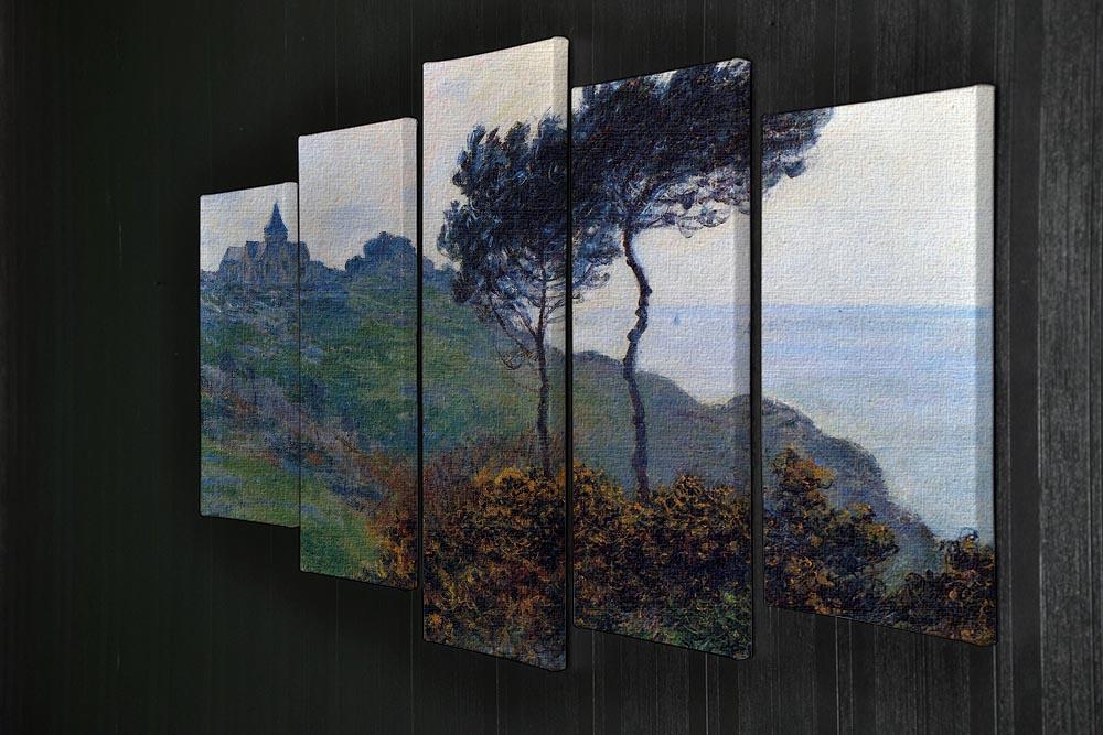 Church at Varengeville by Monet 5 Split Panel Canvas - Canvas Art Rocks - 2