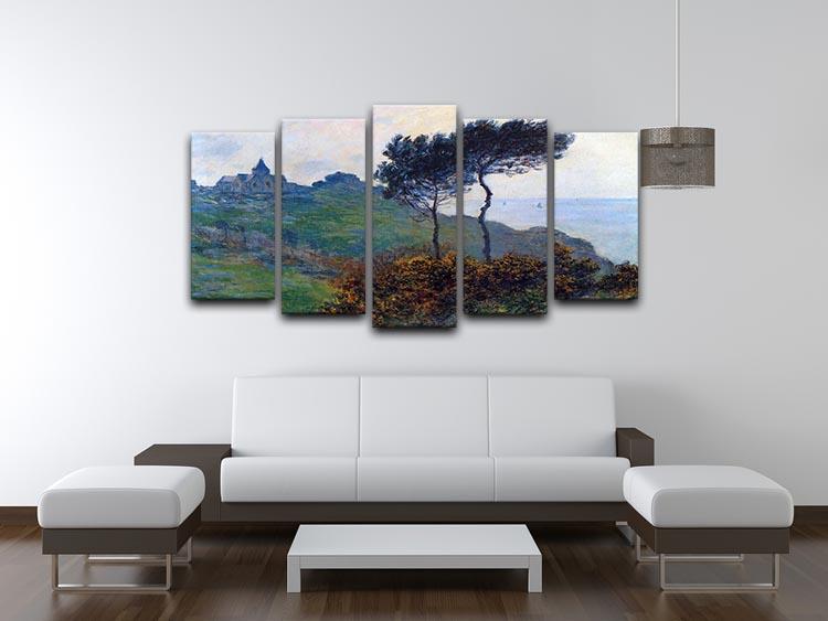 Church at Varengeville by Monet 5 Split Panel Canvas - Canvas Art Rocks - 3