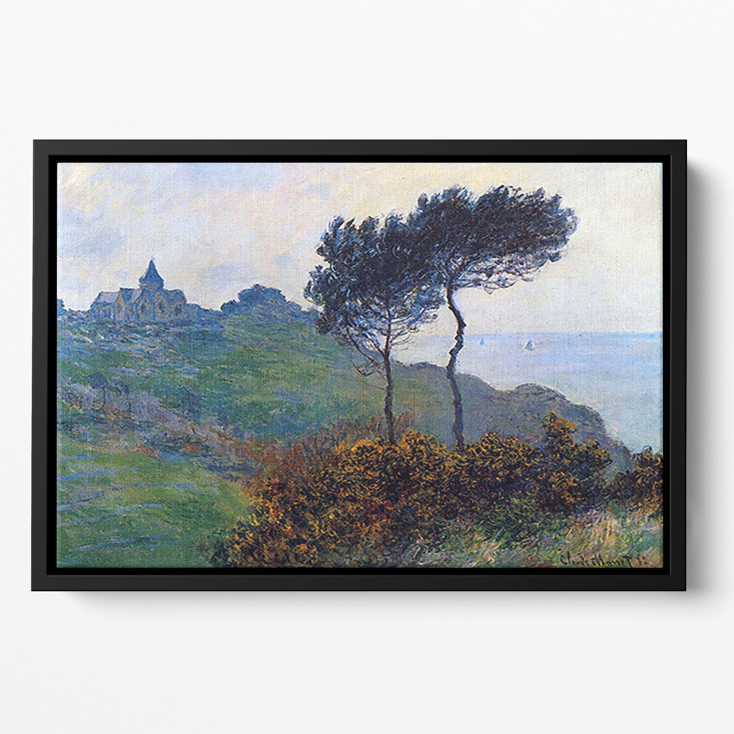 Church at Varengeville by Monet Floating Framed Canvas