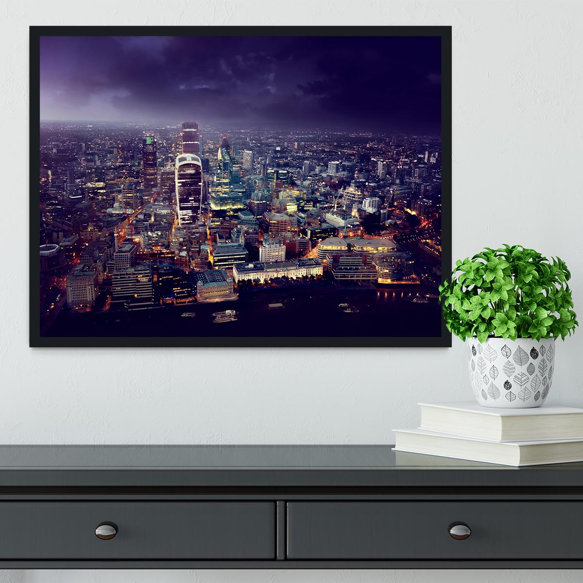 City of London At Sunset Framed Print - Canvas Art Rocks - 2