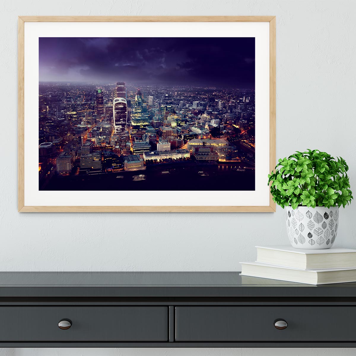 City of London At Sunset Framed Print - Canvas Art Rocks - 3