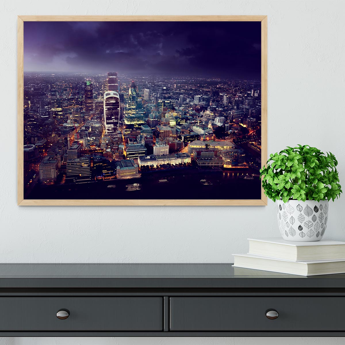 City of London At Sunset Framed Print - Canvas Art Rocks - 4